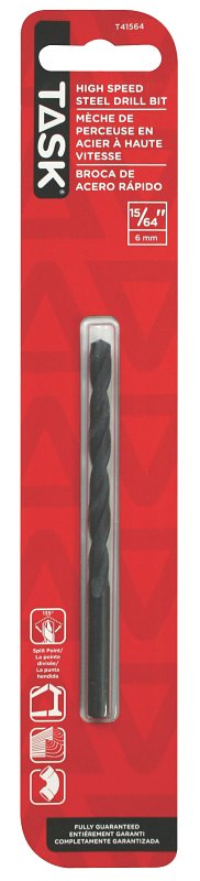 Task T41564 Drill Bit, 15/64 in Dia, 1/PK