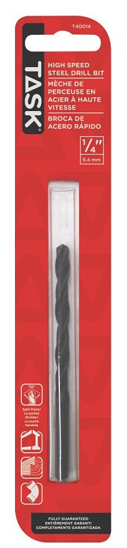 Task T40014 Drill Bit, 1/4 in Dia, 1/PK