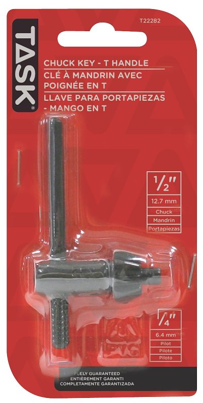 Task T22282 Chuck Key, 1/2 in Chuck Key, 1/4 in Pilot, Steel