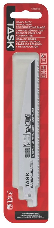 Task T23206C Reciprocating Blade, 7/8 in W, 6 in L, 8/10 TPI