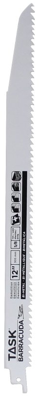 Task T23208 Series Reciprocating Saw Blade, Applicable Materials: Wood, 7/8 in W, 12 in L, 5/8 TPI