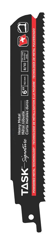 TASK Signature T24505B Reciprocating Blade, 1 in W, 6 in L, 8/10 TPI