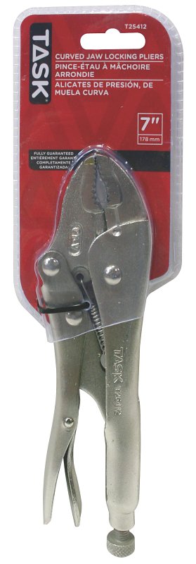 Task T25412 Locking Plier, 7 in OAL, Soft Touch Grip Handle