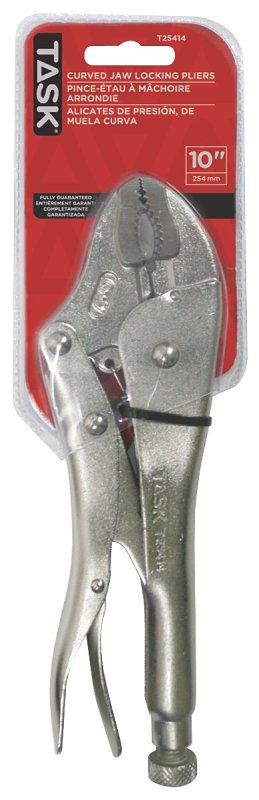 Task T25414 Locking Plier, 10 in OAL, Soft Touch Grip Handle