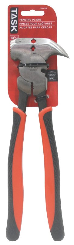 Task T25406 Fencing Plier, 10-1/2 in OAL, Soft Touch Grip Handle