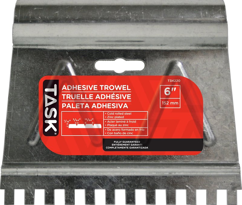 Task T34220 Adhesive Spreader, 1/16 x 3/64 x 13/64 in Notch