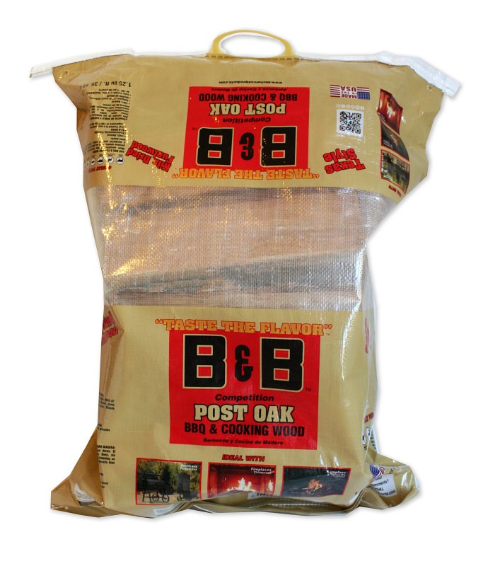 B & B Charcoal 00117 Series Cooking Log, Post Oak, Wood, 90 min Burn Time, 1.25 cu-ft