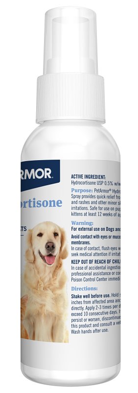 PetArmor 2814 Hydrocortisone Spray, 4 oz Spray Bottle