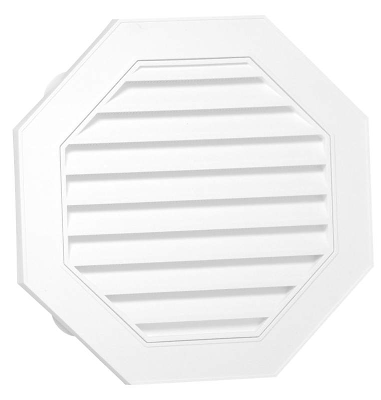 CANPLAS 626060-00 Gable Vent, 21-7/8 in L, 21-7/8 in W, Polypropylene, White