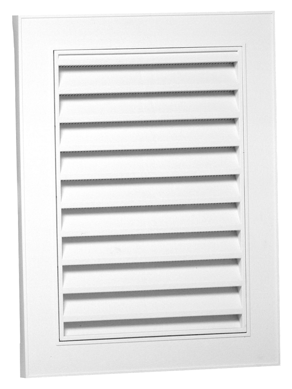 CANPLAS 626080-00 Gable Vent, 17.24 in L, 23-1/4 in W, Polypropylene, White