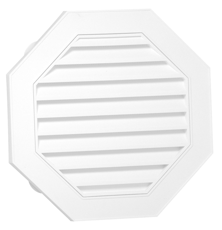 CANPLAS 626058-00 Gable Vent, 19.232 in L, 19.232 in W, Polypropylene, White
