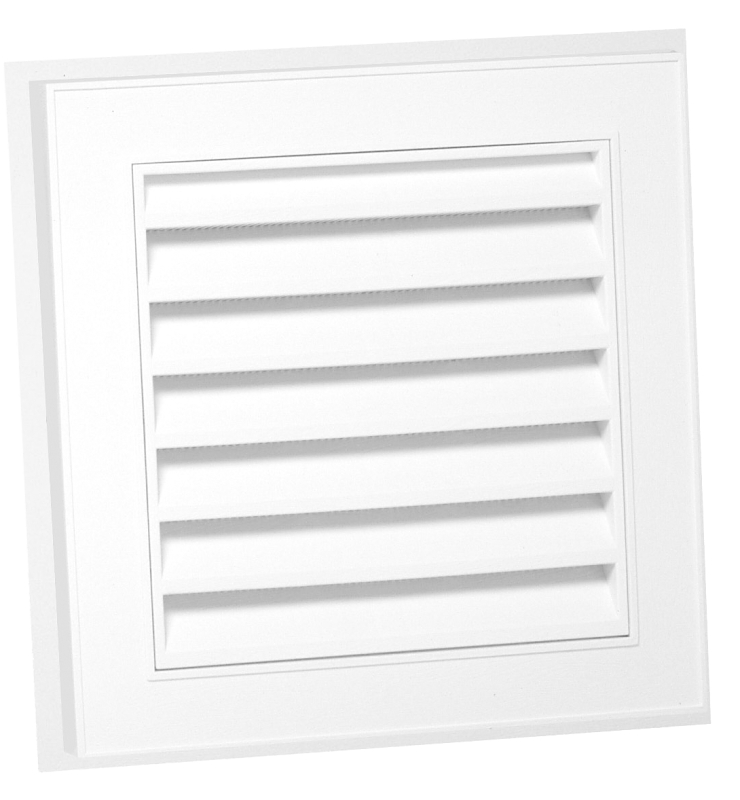 Duraflo 626043-00 Gable Vent, 15.154 in L, 15.154 in W, Polypropylene, White