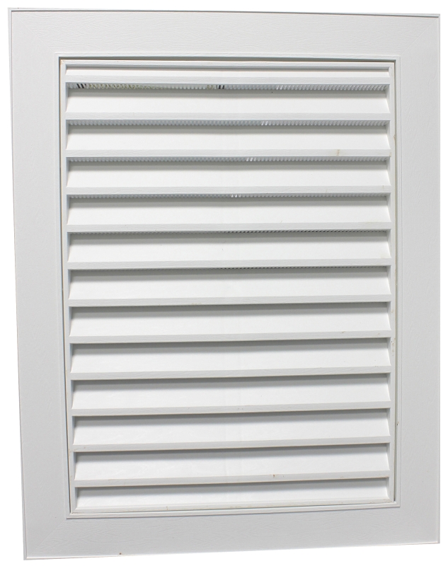 Duraflo 626120-00 Gable Vent, 27-1/2 in L, 21-1/2 in W, Polypropylene, White
