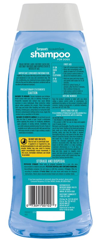 Sergeant's Guardian Series 102 Flea and Tick Shampoo, Clean Cotton, 18 oz