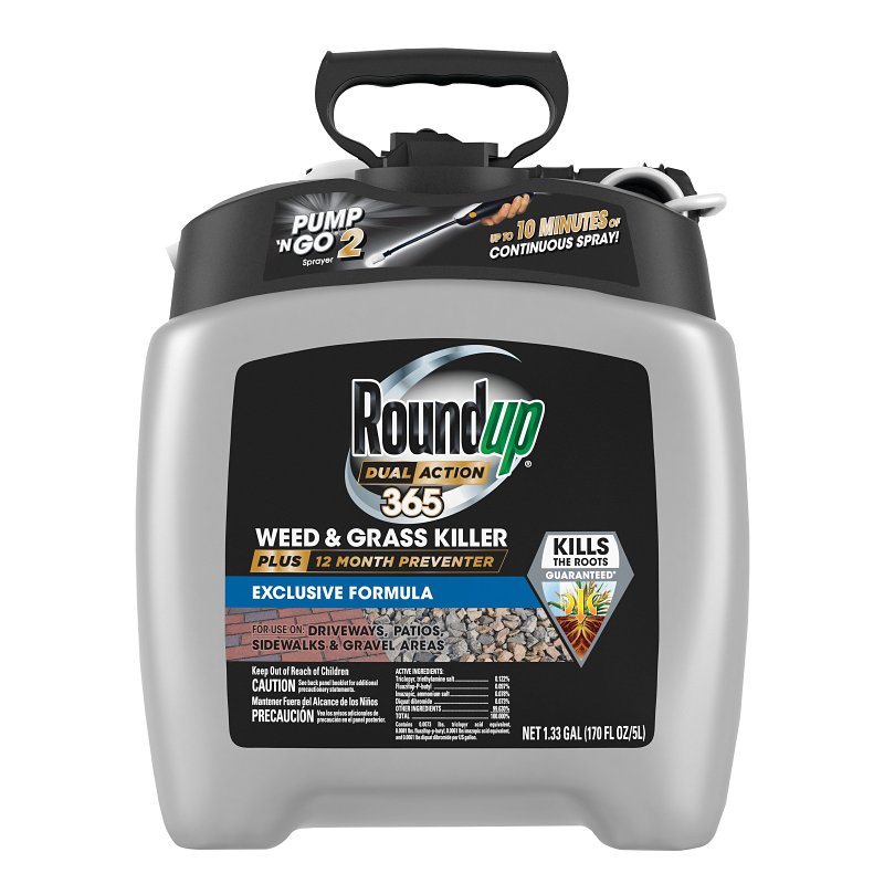 Roundup Max Control 365 5725204 Weed and Grass Killer, Liquid, Colorless, 1.33 gal