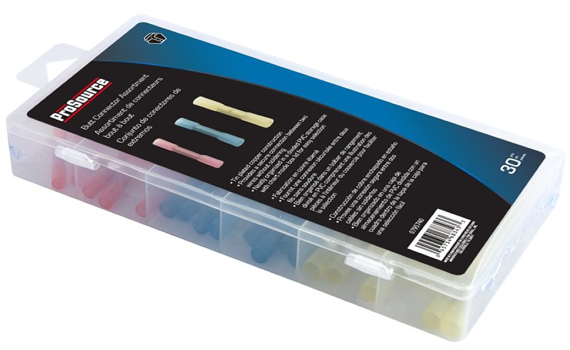 ProSource 045734683433 Butt Connector Assortment, Blue/Red/Yellow