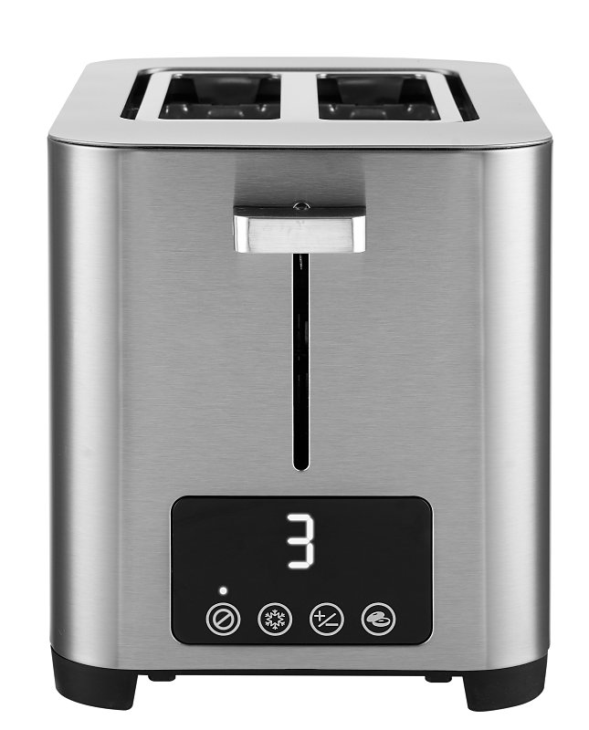 Salton ET2072 Digital Toaster, 850 W, 2-Slice, Digital Control, Stainless Steel