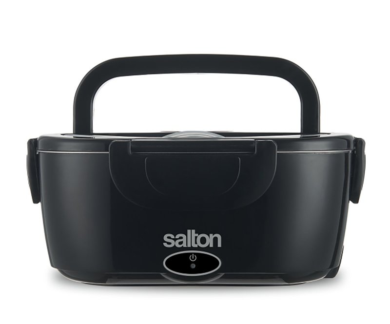 Salton SP2111 Portable Electric Lunchbox, 1.5 L Capacity, Stainless Steel, Black, 9.3 in L, 6-1/2 in W, 4 in H