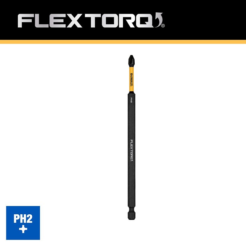 DEWALT DWAF6PH2IR Impact Screwdriving Bit, 1/4 in Drive, Phillips Drive, 1/4 in Shank, Hex Shank, 6 in L, Steel