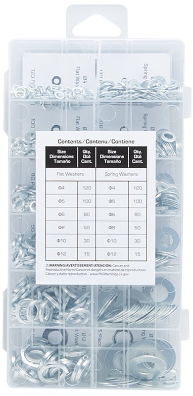 ProSource 045734683495 Washer Assortment, Zinc