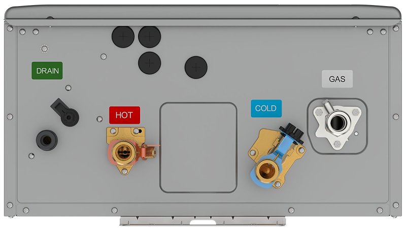 Rheem RMTGH95DVELP-3 Tankless Water Heater with Wi-Fi, LPG, 199,900 Btu/hr BTU, 9.5 gpm