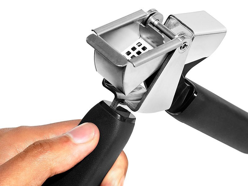 Good Grips 11327300 Garlic Press, Stainless Steel, Black, 10-1/2 in L