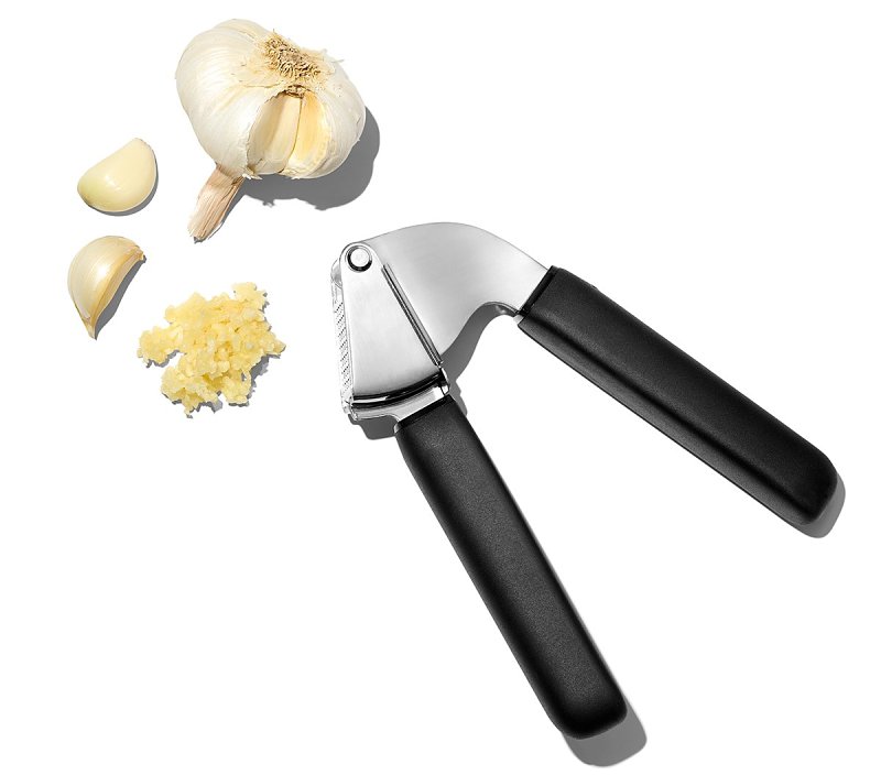Good Grips 11327300 Garlic Press, Stainless Steel, Black, 10-1/2 in L