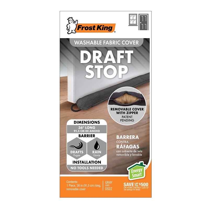Frost King DS2Z Draft Stop Cloth Seal, 36 in L, 3 in W, Polyester Flange