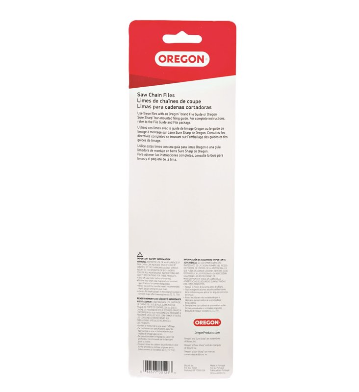 Oregon 23575 Chainsaw File, Double Cut, 7/32 in Dia Dimensions, Round, Steel