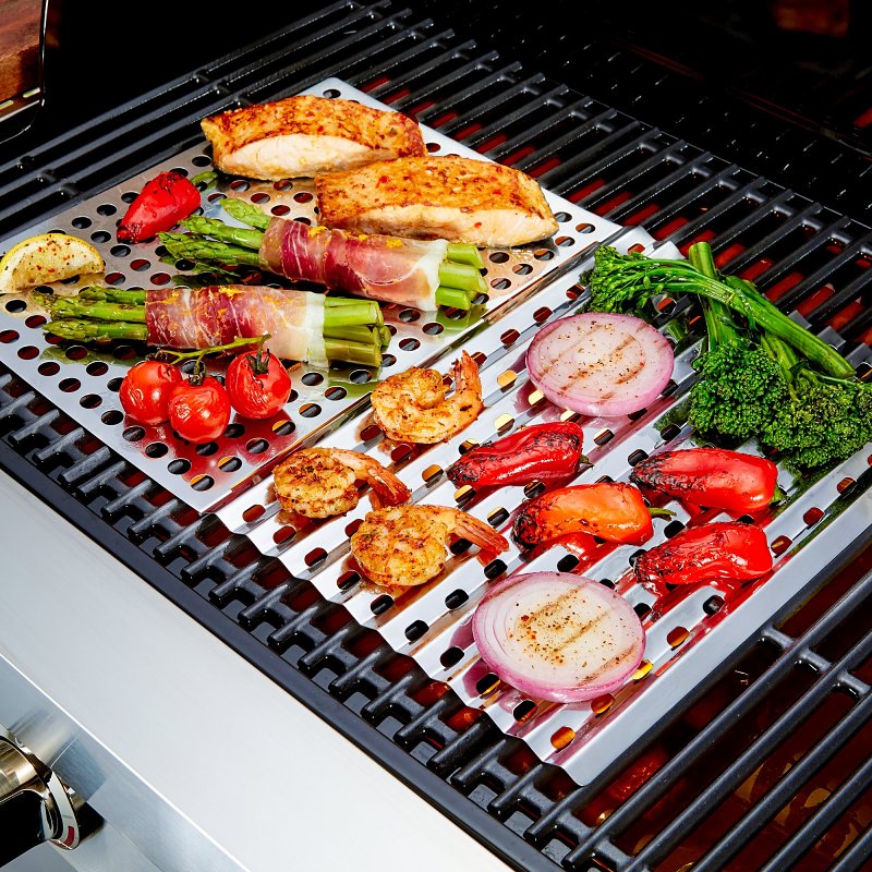 Mr. BAR-B-Q 06039X Barbecue Sheet, Reusable, Stainless Steel