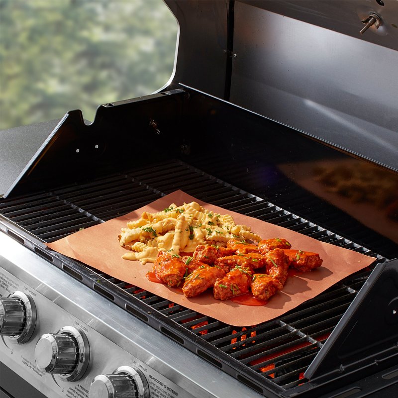 Mr. BAR-B-Q 06198Y Reusable Grill Mat, 15-3/4 in L, 13 in W, Copper