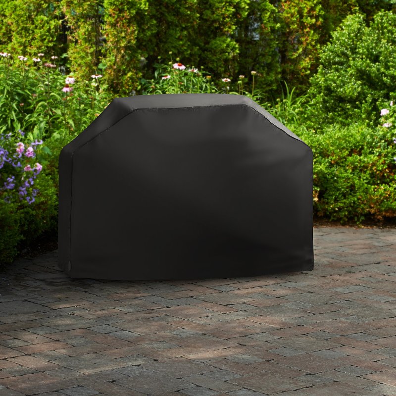Mr. BAR-B-Q 07421NB Large Grill Cover, 20 in W, 40 in D, 65 in H, Polyester, Black