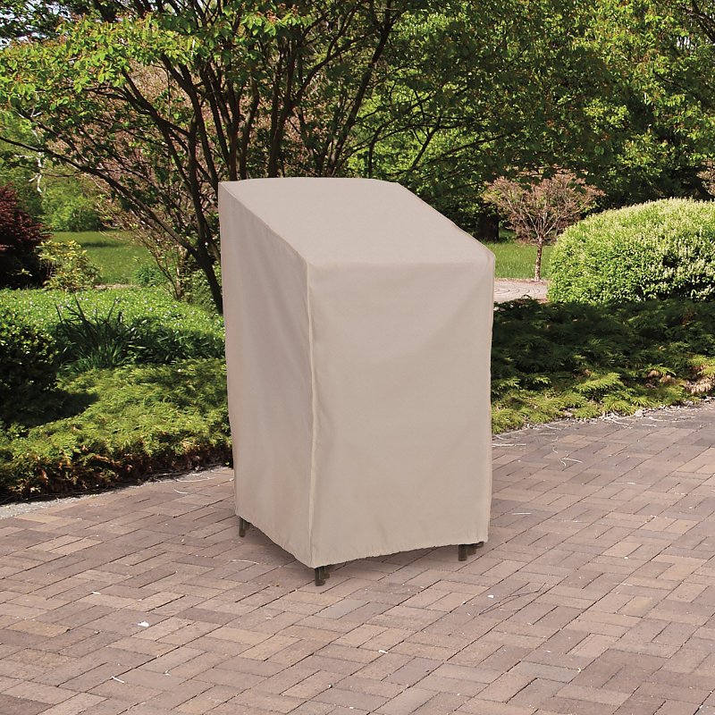 Mr. BAR-B-Q 07839BBGD Stacked Chair Cover, 30 in L, 27 in W, 48 in H, Taupe