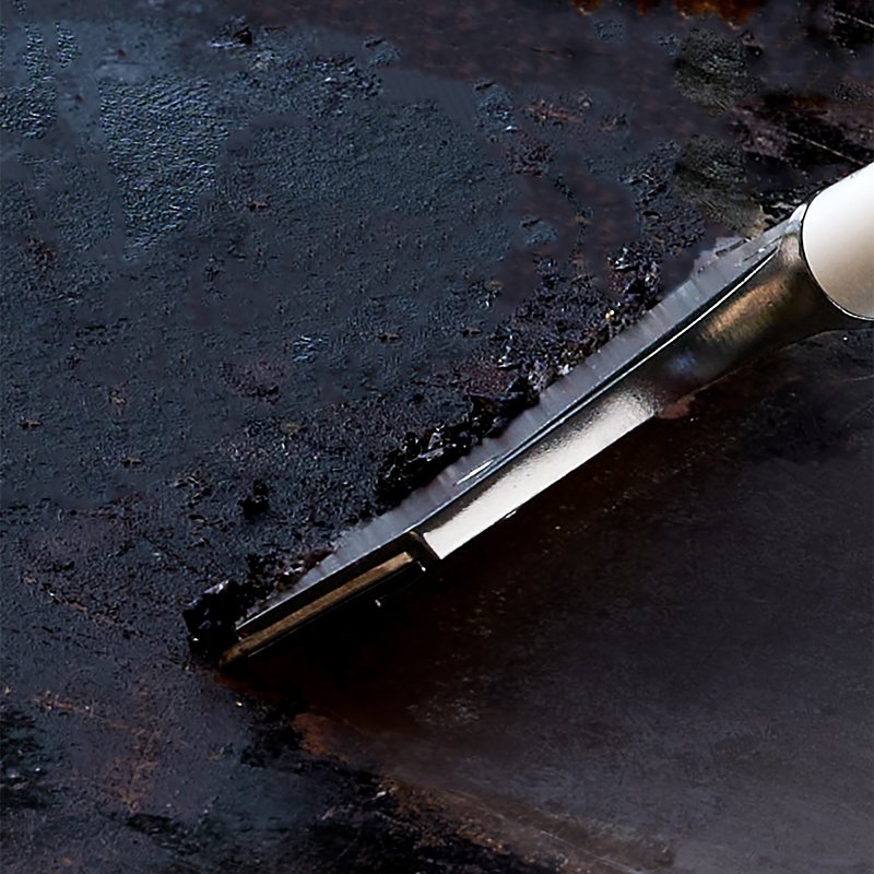 Mr. BAR-B-Q 08803RZ Griddle Scraper, 15-1/2 in L Brush, 5.6 in W Brush, Stainless Steel Bristle, Plastic Handle