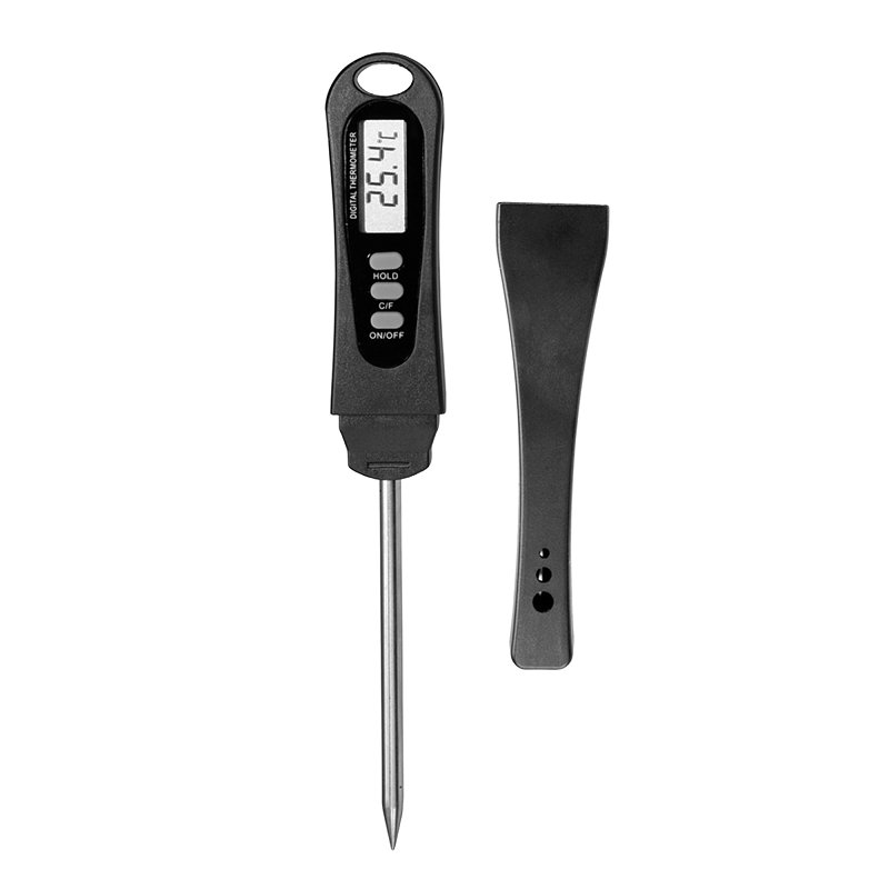 Mr. BAR-B-Q 40173Y Digital Meat Thermometer, LCD Display, Black