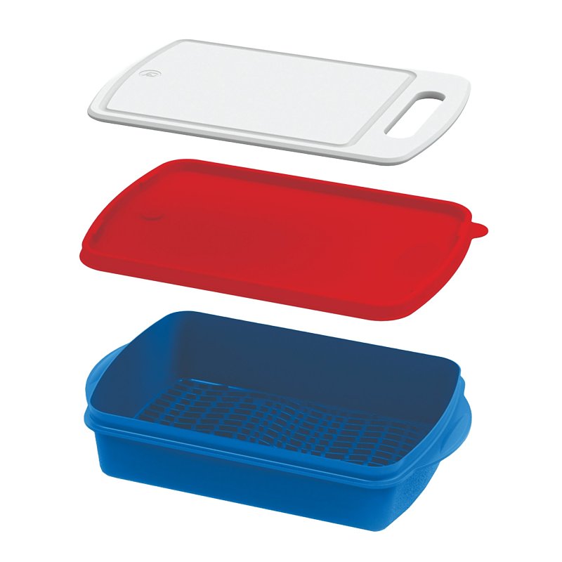 Mr. BAR-B-Q 40346Y Prep and Store Tray, Polypropylene, Multi-Color