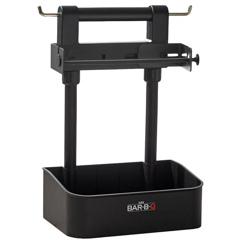 Mr. BAR-B-Q 40410Y Collapsible BBQ Caddy, Plastic, Black