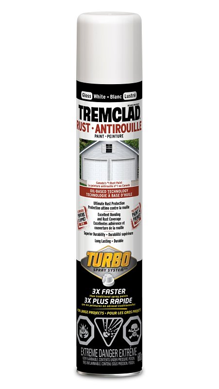 Tremclad 371480 Decorative Paint, Gloss, White, 680 g, Aerosol Can