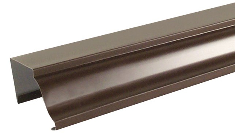 Amerimax 2400619120 Gutter, 10 ft L, 5 in W, 0.185 Thick Material, Aluminum, Brown