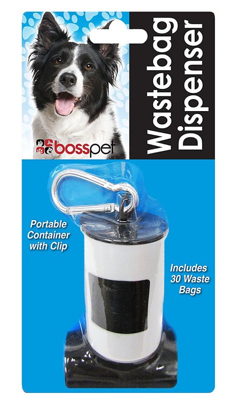Boss Pet 52113 Dog Waste Bag Dispenser, Plastic, Black