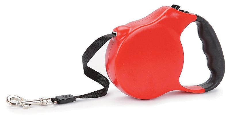 Casual Canine 11611 12 83 Belt Retractable Lead, 12 ft L, Red, Fastening Method: Snap Hook, M Breed