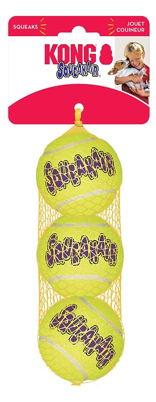 Kong SqueakAir AST2 Dog Toy, M, Squeaker, Ball, Yellow