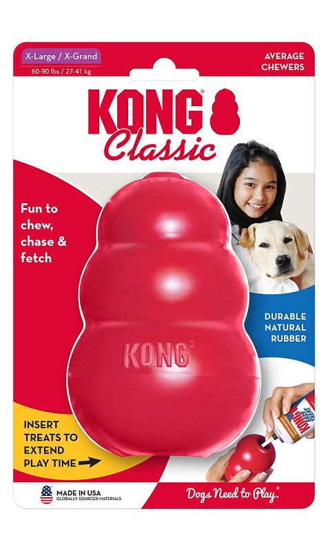 Kong Classic KXL Dog Toy, XL, Chew, Classic, Rubber, Red