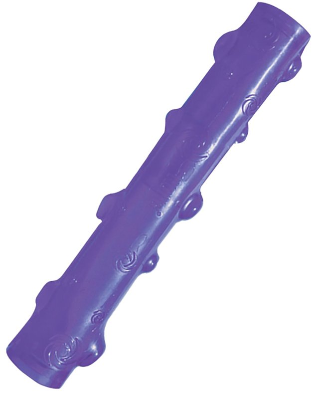 Kong Squeezz PSS1 Dog Toy, L, Squeaker, Stick, Rubber, Amethyst/Emerald/Ruby/Sapphire