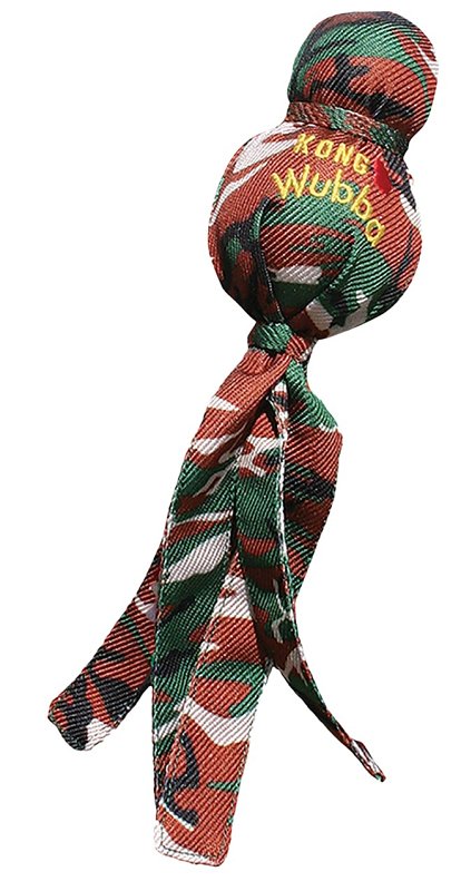 Kong Wubba WM1 Dog Toy, L, Camouflage, Nylon, Assorted