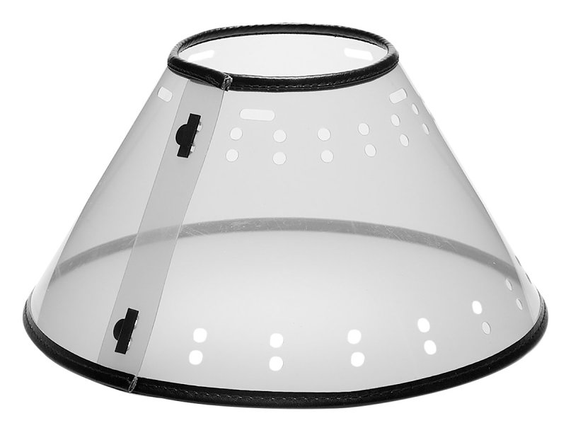 PetEdge TP7167 M CL Elizabethan Collar, Fits Neck Size: 8-1/2 to 14-1/2 in, Cat, Dog, Polypropylene Plastic, Clear