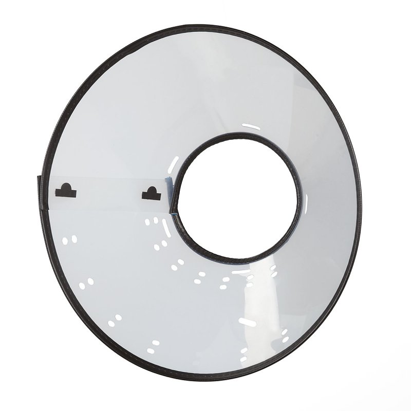 PetEdge TP7167 L CL Elizabethan Collar, Fits Neck Size: 11-1/2 to 18-1/2 in, Cat, Dog, Polypropylene Plastic, Clear