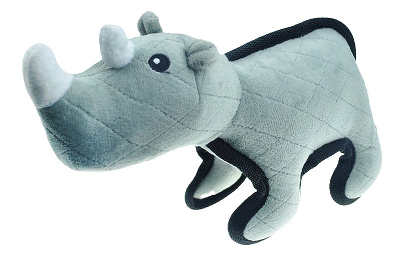 Pet Park Blvd US2021 18 20 Dog Toy, L, Chew Toy, Tuffimals Rhino