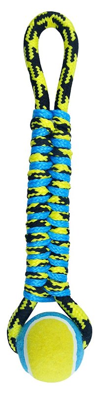 Pet Park Blvd US2048 99 Dog Toy, Fetch, Tug Toy, Paracord Rope Twisted Tug, Yellow