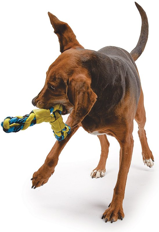 Pet Park Blvd US2049 99 Dog Toy, Fetch, Toss, Tug Toy, Paracord Rope Twisted Tri-Flyer, Yellow